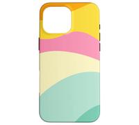 Retro Waves Swirls Pastel Rainbow Wavy Stripes 70s Aesthetic Coque pour iPhone 16 Pro Max