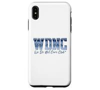 Retro WDNC Club | We Do Not Care, Denim Jeans Style Graphic Coque pour iPhone XS Max