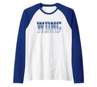 Retro WDNC Club | We Do Not Care, Denim Jeans Style Graphic Manche Raglan