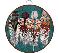 Retro We are Here to Native American, Native Blood Art, Amérindien, Art afro-américain, art mural noir, art mural, plaque en métal, art mural, plaque ronde en métal 15,2 x 15,2 cm