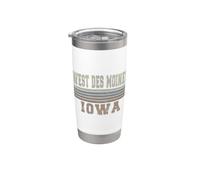 Rétro West Des Moines Iowa Gobelet isotherme en acier inoxydable double paroi