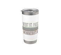 Rétro West St Paul Minnesota Gobelet isotherme en acier inoxydable double paroi