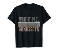 Rétro West St Paul Minnesota T-Shirt Graphique avec Valeur