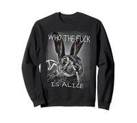 Rétro Who the F_ck Is Alice Funny Rabbit Sweatshirt