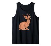 Retro Wild Animal Jackrabbit with Antelope Horns Jackalope Débardeur