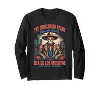 Rétro Wild West - Ride Into Eternity Día de Los Muertos Skull Manche Longue