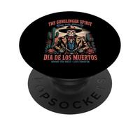 Rétro Wild West - Ride Into Eternity Día de Los Muertos Skull PopSockets PopGrip Adhésif