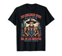 Rétro Wild West - Ride Into Eternity Día de Los Muertos Skull T-Shirt
