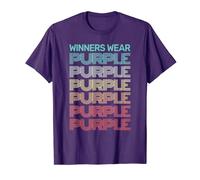 Retro Winner Wear Team Color War Game Summer Camp Violet T-Shirt