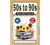 Retro Word Search: 1950s t0 1990s: 50+ Puzzles With Easy to Read Print about 50s, 60s, 70s, 80s & 90s | 6x9 inches 110 pages | Gift for Vacations, Holidays, Leisure
