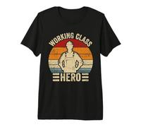 Retro Worker Hero Retro Workman Rétro Hero de la Classe ouvrière T-Shirt Haut de Gamme
