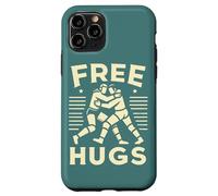 Retro Wrestling Funny Free Hug Citation Pro Wrestler Fighting Coque pour iPhone 11 Pro