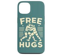 Retro Wrestling Funny Free Hug Citation Pro Wrestler Fighting Coque pour iPhone 13