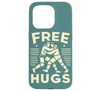 Retro Wrestling Funny Free Hug Citation Pro Wrestler Fighting Coque pour iPhone 15 Pro