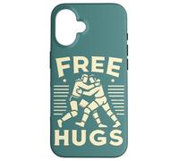 Retro Wrestling Funny Free Hug Citation Pro Wrestler Fighting Coque pour iPhone 16
