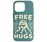 Retro Wrestling Funny Free Hug Citation Pro Wrestler Fighting Coque pour iPhone 16 Pro