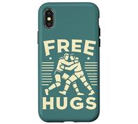 Retro Wrestling Funny Free Hug Citation Pro Wrestler Fighting Coque pour iPhone X/XS