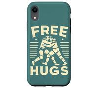 Retro Wrestling Funny Free Hug Citation Pro Wrestler Fighting Coque pour iPhone XR
