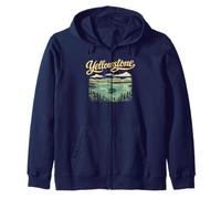 Retro Yellowstone National Park Lake Vintage Style 80s Sweat à Capuche