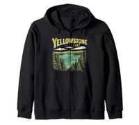 Retro Yellowstone National Park Lake Vintage Style 80s Sweat à Capuche