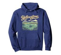 Retro Yellowstone National Park Lake Vintage Style 80s Sweat à Capuche
