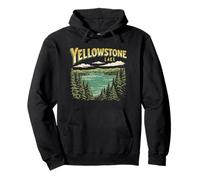 Retro Yellowstone National Park Lake Vintage Style 80s Sweat à Capuche