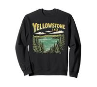 Retro Yellowstone National Park Lake Vintage Style 80s Sweatshirt