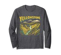 Retro Yellowstone National Park Vintage Style Classic Manche Longue