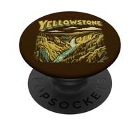 Retro Yellowstone National Park Vintage Style Classic PopSockets PopGrip Adhésif