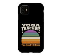 Rétro Yoga Professeur Deux Cents Heures Coucher De Soleil Coque pour iPhone 11