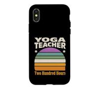 Rétro Yoga Professeur Deux Cents Heures Coucher De Soleil Coque pour iPhone X/XS