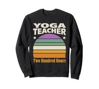 Rétro Yoga Professeur Deux Cents Heures Coucher De Soleil Sweatshirt