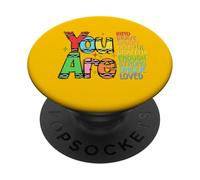 Retro You are Kind Smart Brave Teacher - Cute Back to School PopSockets PopGrip Adhésif
