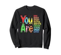 Retro You are Kind Smart Brave Teacher - Cute Back to School Sweatshirt