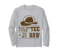 Rétro You're The Yee to My Haw Funny Western Valentine's Day Manche Longue
