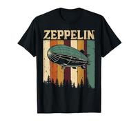 Retro Zeppelin Dirigible Aiffice Blimp Funny Vintage Zepplin T-Shirt
