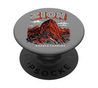 Retro Zion National Park Vintage Style Angels Landing Utah PopSockets PopGrip Adhésif