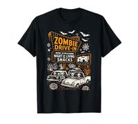 Rétro Zombie Drive in Skeleton Movie Night Hôtel Halloween T-Shirt