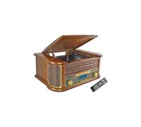 INOVALLEY RETRO29E-N Chaîne Hifi vinyle style rétro - Bluetooth 5.0 - 2x20W - Lecteur CD / K7 audio - Radio FM - Port USB 2.0