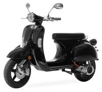 Retro90 - Scooter électrique 125cc - moteur 5000 W - batterie 72V 52Ah, noir brillant