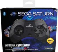 Retrobit - Sega Mega Drive Manette 8 Boutons Sans Fil 2.4ghz - Dongle Usb/Port D'origine Inclus - Edition Noir