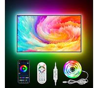 Rétroéclairage LED pour TV avec télécommande, 4m USB, bande lumineuse LED pour TV de 43 à 75 pouces, rétroéclairage RGB arc-en-ciel, synchronisation de la musique, contrôle par application Bluetooth