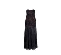 RETROFETE robe longue en dentelle femme noire - L