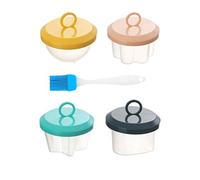 RetroFun 4 coupelles de braconnage d'œufs en Silicone, Mini gousses de braconnage Moule à Oeufs cuiseur à œufs Oeuf poché antiadhésif