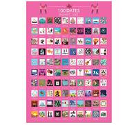 RetroFun Affiche à Gratter pour Couple - 100 Dates à Gratter Liste de Seau, Photo, Fonds d'écran, Décoration Murale, Impression Couleur Lisse pour Les Couples