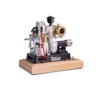 Retrol×OKMO Moteur à essence monocylindre 4 temps de type 185 avec allumage et refroidissement à air pour tracteurs amateurs (version Pulley)