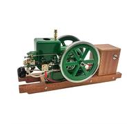 RETROL & OKMO Z01 Moteur en métal, régulateur de gaz Hit-and-Miss Moteur à combustion interne 4 temps avec système d'allumage et présentoir en bois