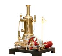 RETROL SE-03 Kit de modèle de moteur à vapeur avec chaudière verticale, 38 pièces miniatures en métal avec générateur et support de lampe pour l'éducation STEM, la décoration de la maison et les