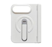 RetroNest Faux Leather Case for iPhoneDuo with Hinge Protection & Stand | Premium faux leather folding case with hinge protection, built-in stand, and screen guard for iPhoneDuo users White