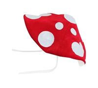 RetroNest Mushroom Dress Up Hat Soft Plush Costume Accessory For Parties | Premium plush fabric mushroom hat with lace design fits for cosplay and festive stage events